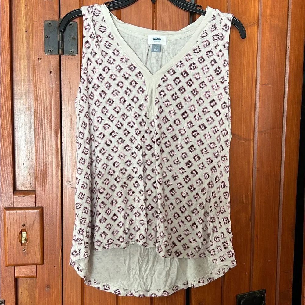 Old Navy Light Tan tank top Shirt size L. B2